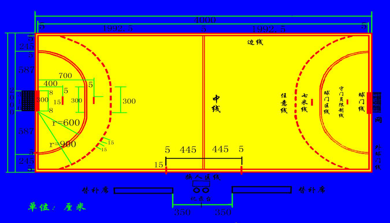 星润手球场pvc运动地板科普手球运动